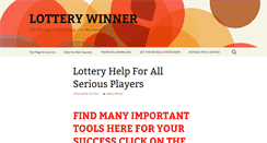 Desktop Screenshot of lotterywinnernow.com