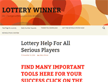 Tablet Screenshot of lotterywinnernow.com